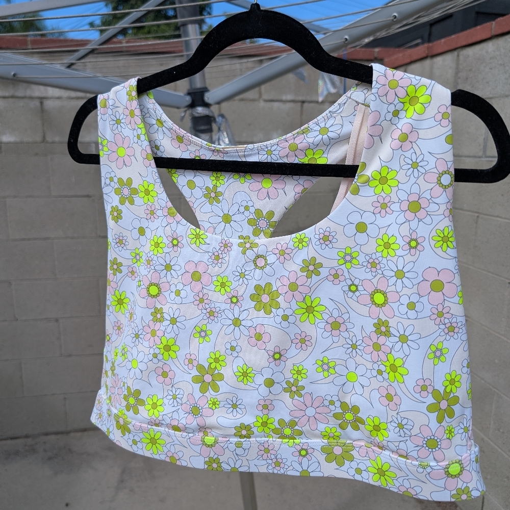 Fabletics Powerhold Retro Floral Activewear Set Sports Bra & Shorts Plus Size 3X - Picture 6 of 13